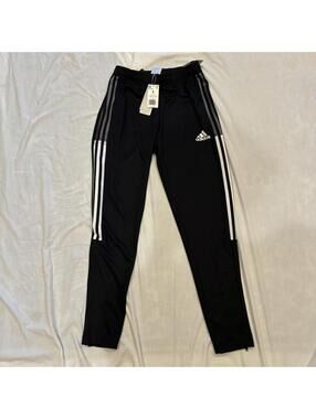 Adidas NWT Mens Size S Trio 21 Training Track Soccer Black White Tapered  Pants